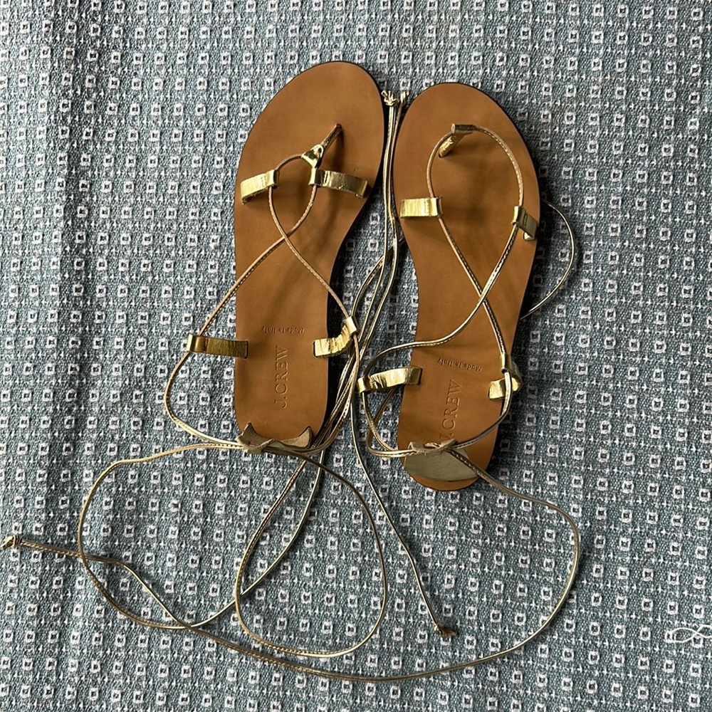 J. Crew Gold Sandals